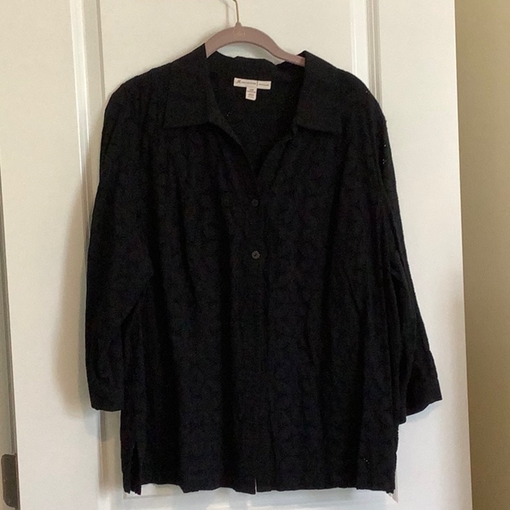 Black eyelet top